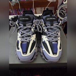 Balenciaga Track Sneakers in Black and Purple